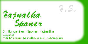 hajnalka sponer business card